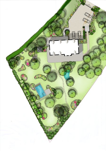 Plan de jardin naturel dans les Hautes-Alpes. Conçu par Clémentine ARNAUD La Voix du Jardin
