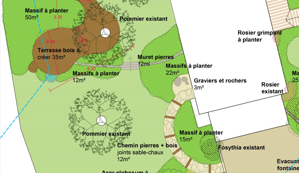 Plan de jardin par un architecte paysagiste