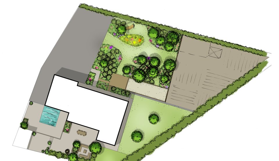Plan d'un jardin en permaculture
