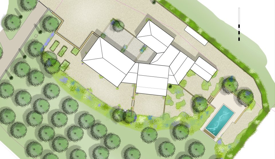 Aménagement d'un jardin provençal, architecte paysagiste dplg : Clémentine ARNAUD