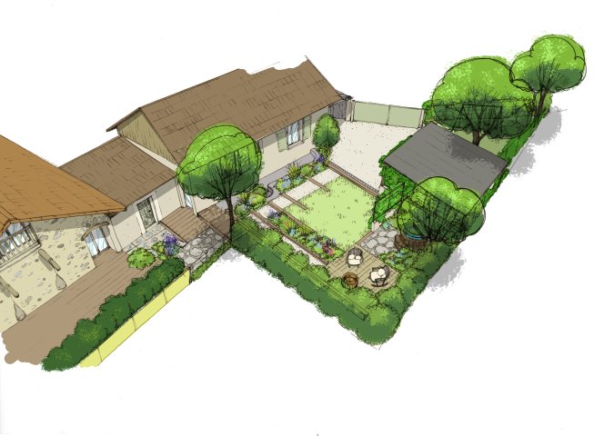 Projet d'un jardin contemporain proche de Gap