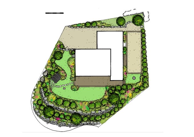 Plan pour l'aménagement d'un jardin de montagne pour un chalet