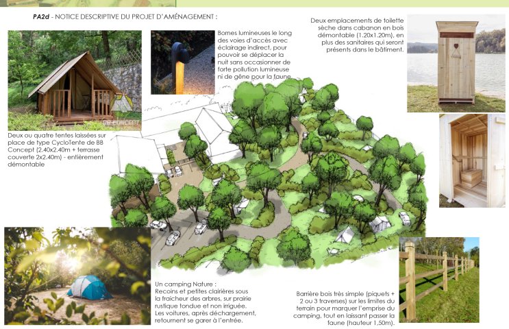 Extrait de la notice d'aménagement du camping nature
