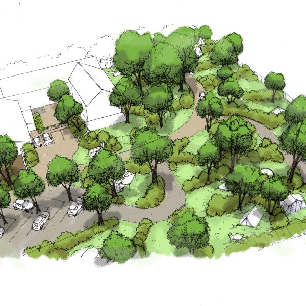 Conception de camping nature et écologique dans les Hautes-Alpes par une architecte paysagiste, la voix du jardin
