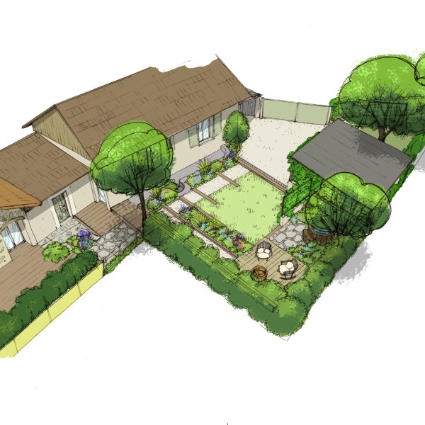 Projet d'un jardin contemporain proche de Gap